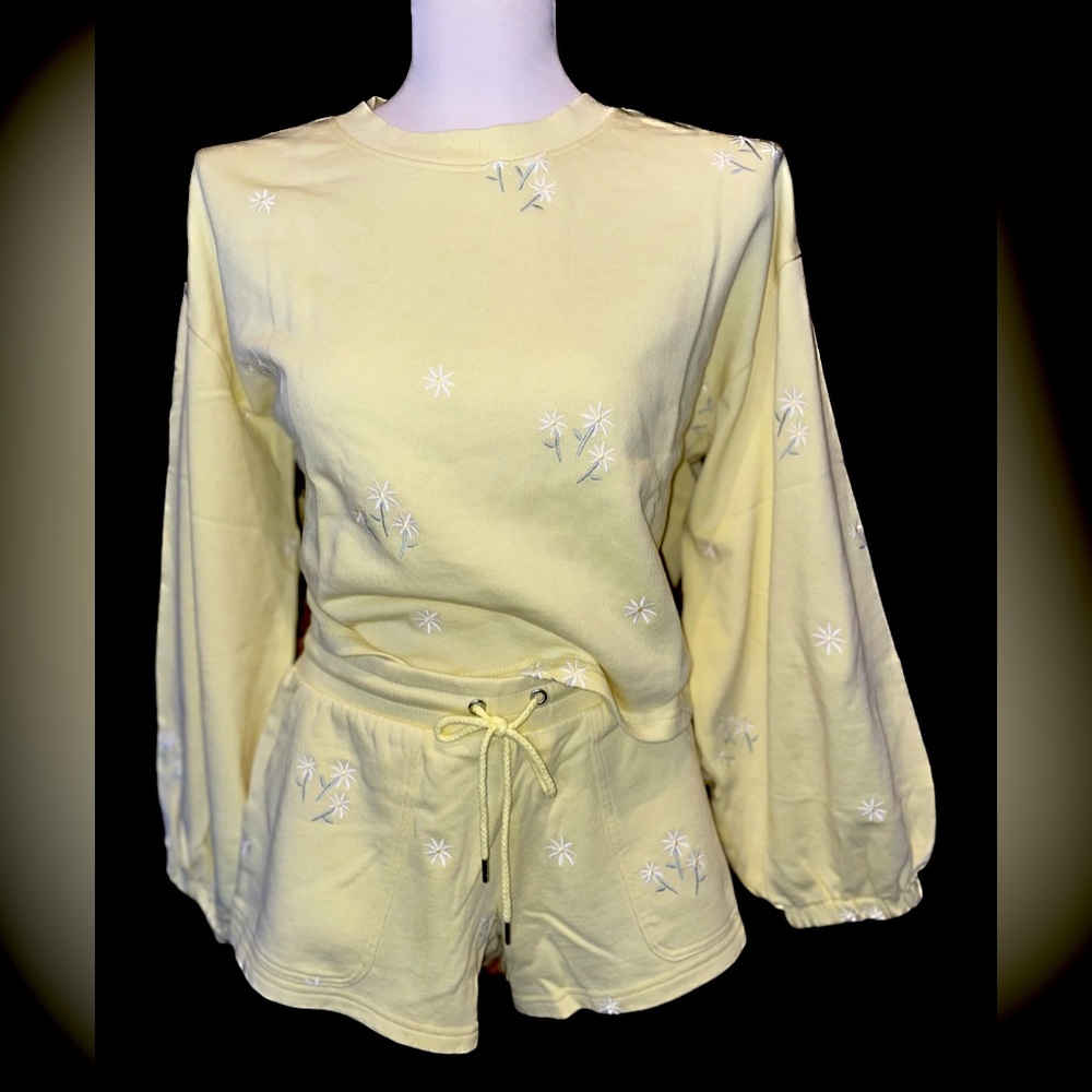 L*SPACE Lazy Daisy Pullover & Shorts Set 🌼